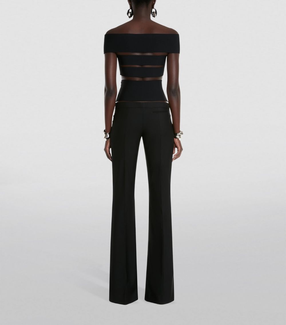 Alexander McQueen Alexander McQueen Wool Flared Trousers