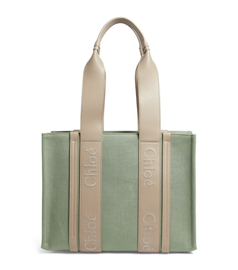 Chloé Chloé Medium Canvas Woody Tote Bag