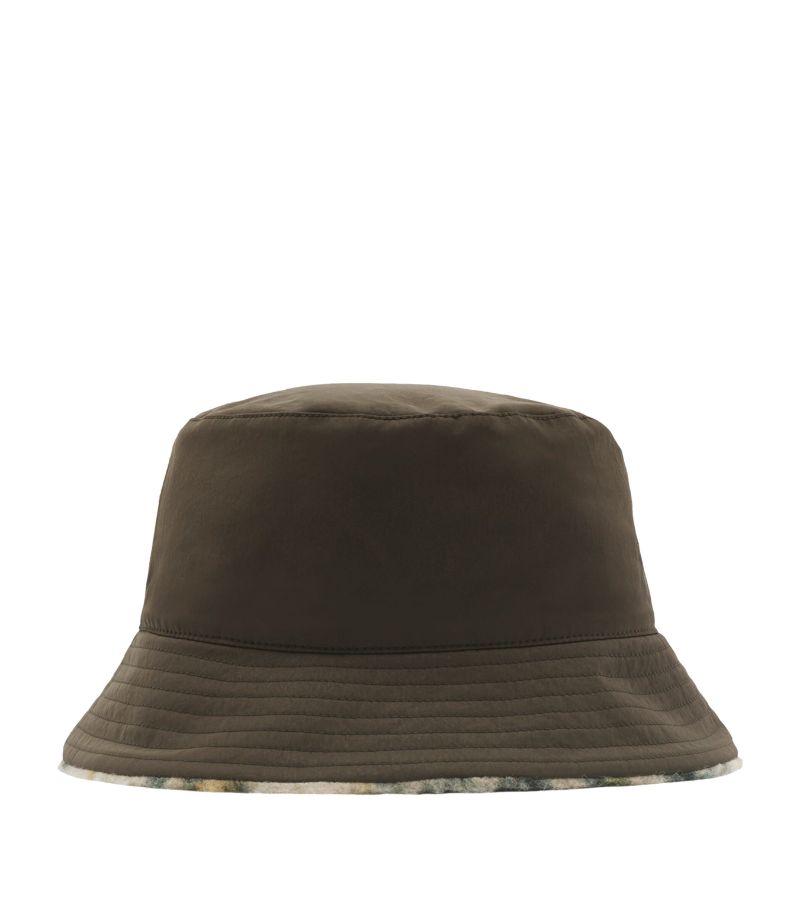 Burberry Burberry Wool-Blend Reversible Check Bucket Hat