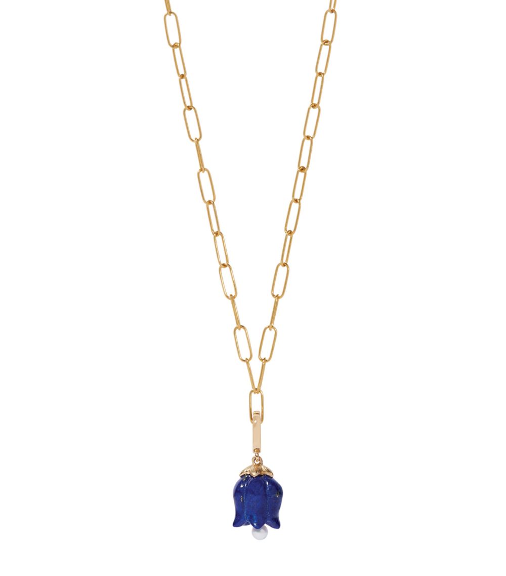 Annoushka Annoushka Yellow Gold And Lapis Tulip Charm