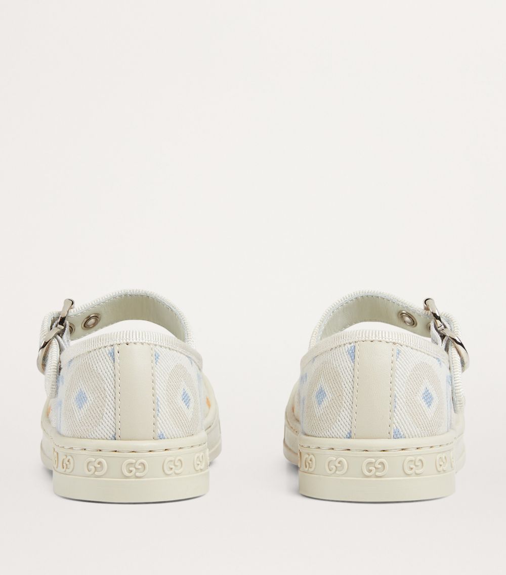 Gucci Gucci Kids Canvas Double G Mary Janes