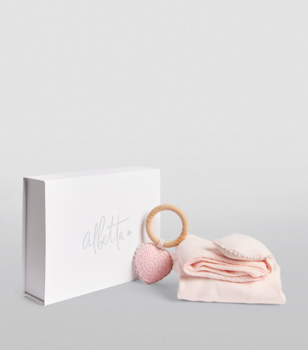 Albetta Albetta Sweet Heart Playsuit, Blanket and Rattle Gift Set (3-6 Months)
