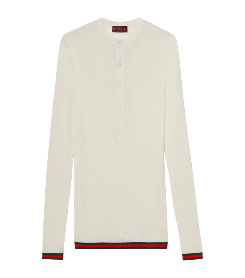 Gucci Gucci Silk Ribbed Sweater