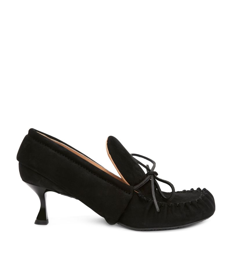 Jw Anderson Jw Anderson Suede Bow-Detail Heeled Loafers 40
