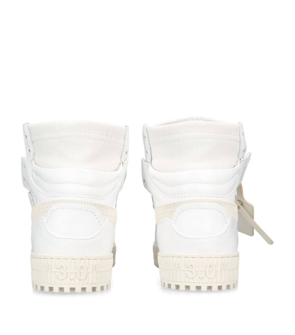 OFF-WHITE Off-White Leather 3.0 Off Court High-Top Sneakers