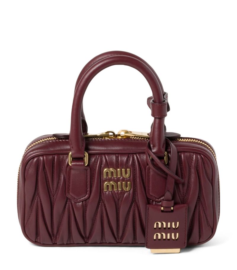 Miu Miu Miu Miu Mini Matelassé Leather Arcadie Top-Handle Bag