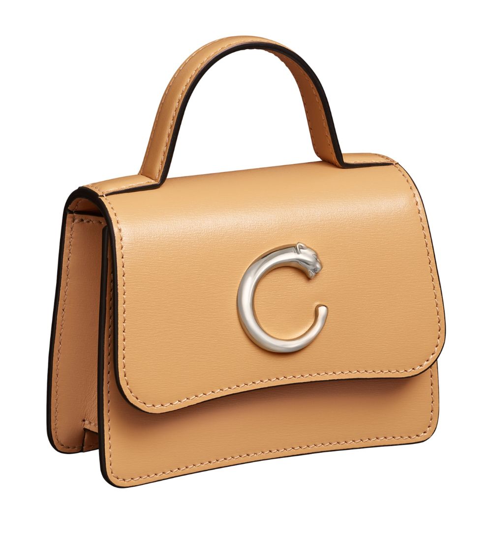 Cartier Cartier Leather Mini Panthère De Cartier Top-Handle Bag