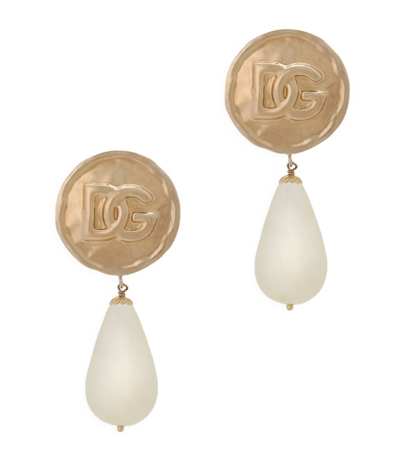 Dolce & Gabbana Dolce & Gabbana Dg Millennials Logo Drop Earrings