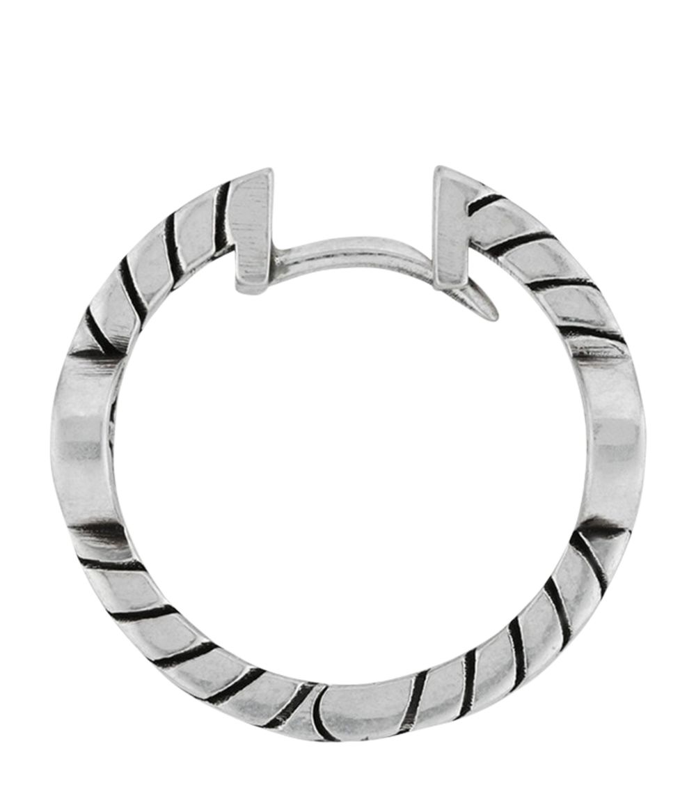 Gucci Gucci Sterling Silver Interlocking G Hoop Earrings