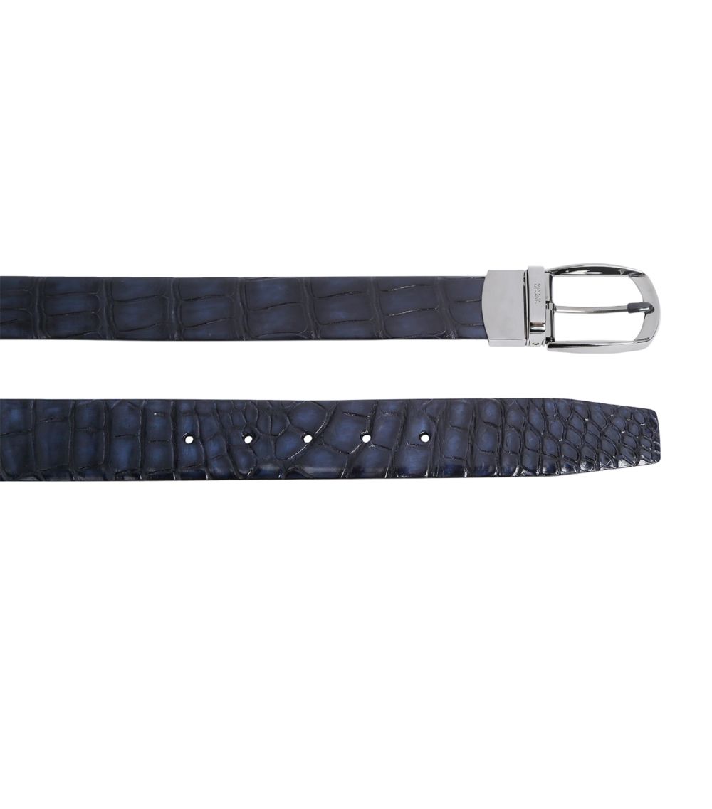 Ermenegildo Zegna Ermenegildo Zegna Crocodile Leather Parentesi Belt