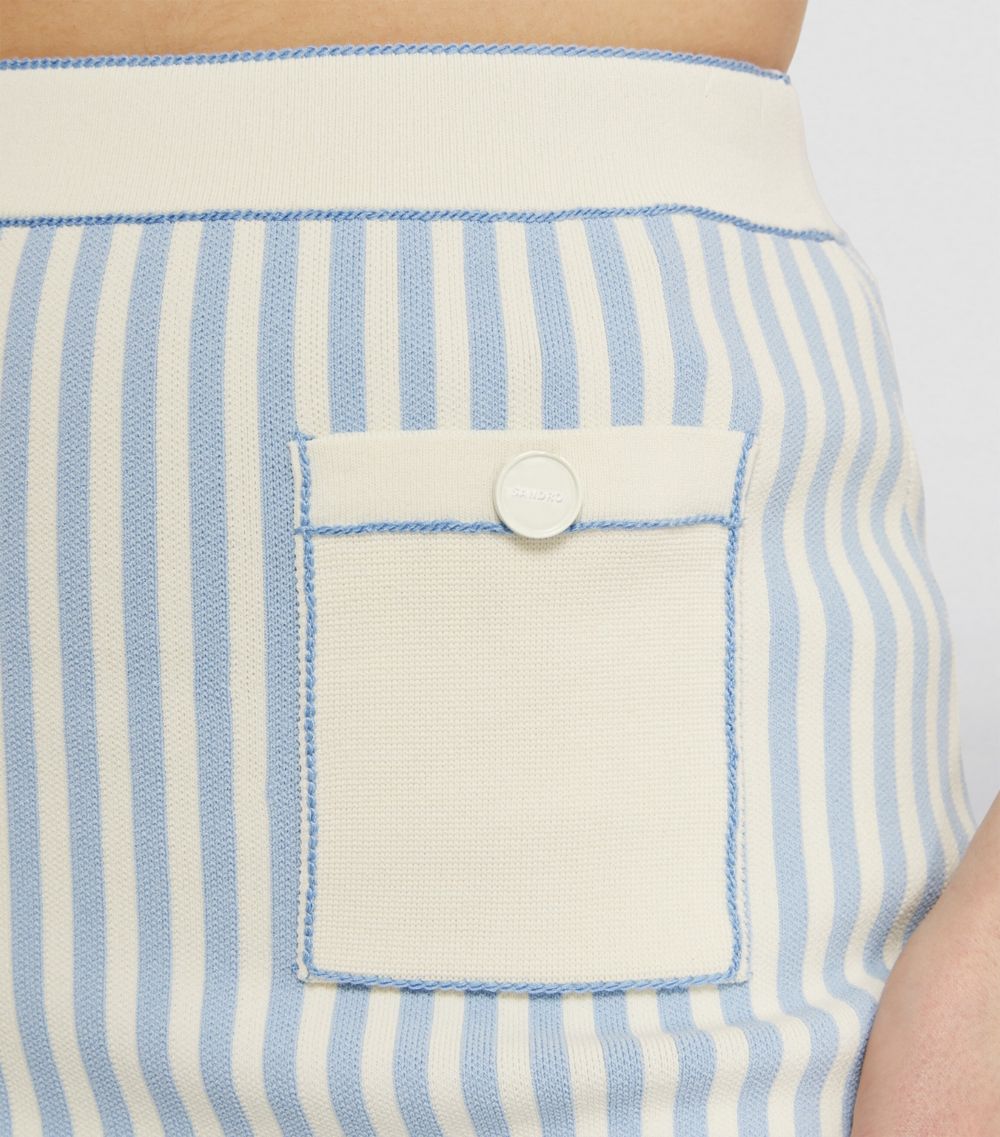  Sandro Striped Mini Skirt