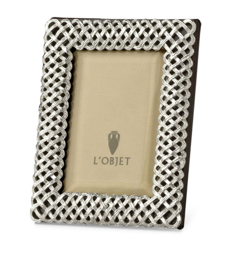 L'Objet L'Objet Platinum-Plated Braid Photo Frame (5" x 7")