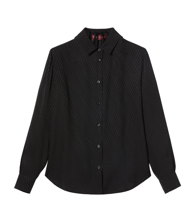 Gucci Gucci Silk Jacquard Shirt With Bra