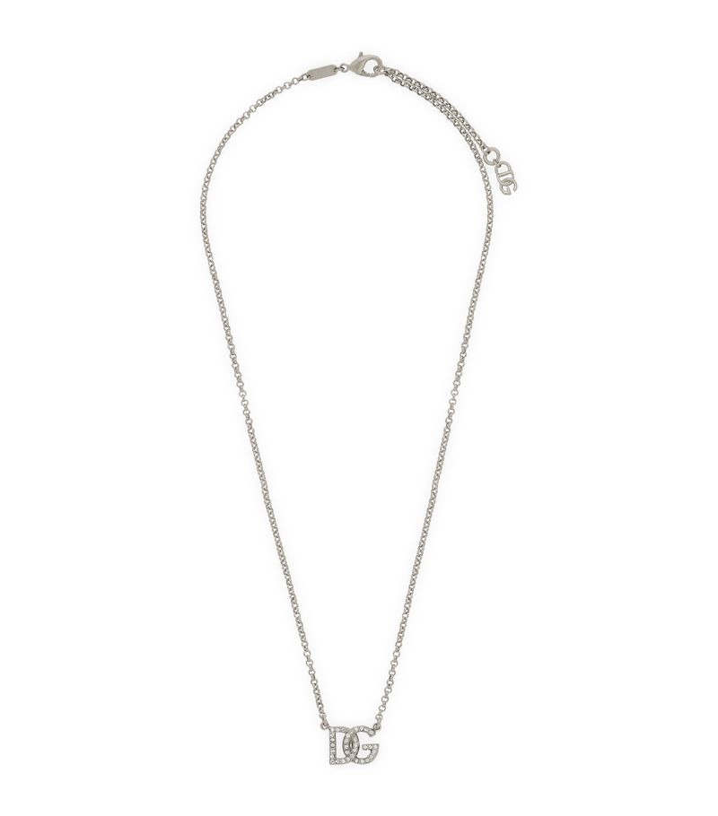 Dolce & Gabbana Dolce & Gabbana Rhinestone Logo Necklace