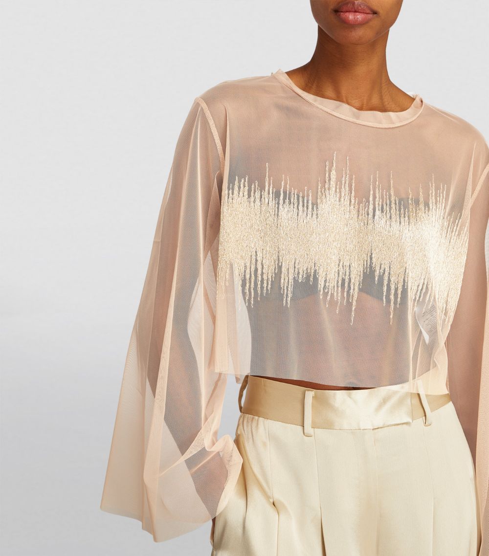 Max & Co. Max & Co. X Fatma Mostafa Embellished Sheer Top