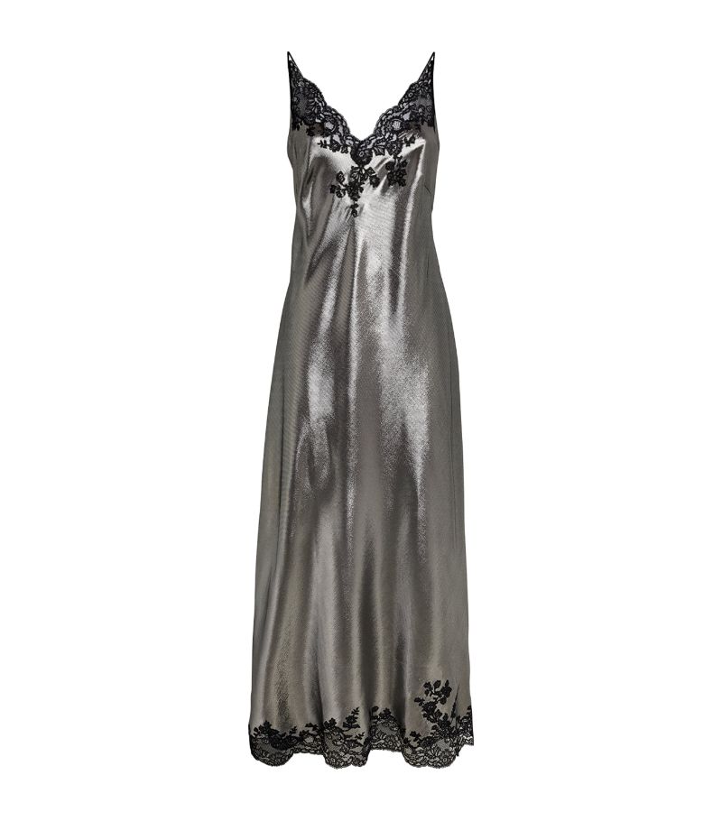 Carine Gilson Carine Gilson Silk Lace-Detail Long Nightdress