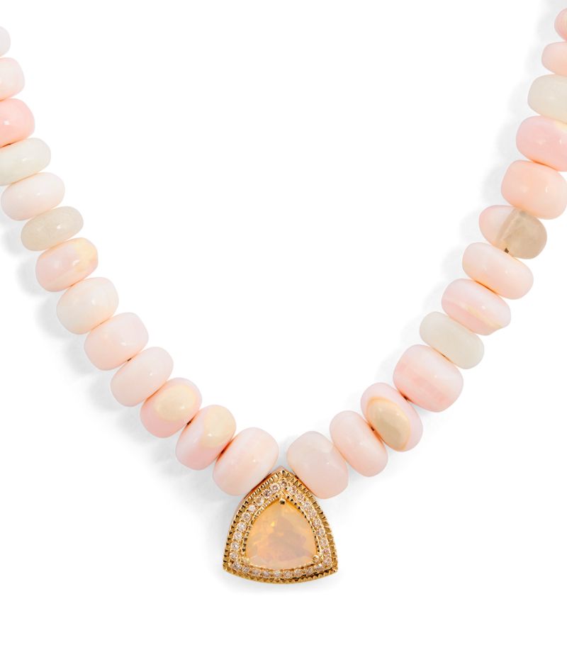 Jacquie Aiche Jacquie Aiche Yellow Gold And Opal Beaded Necklace