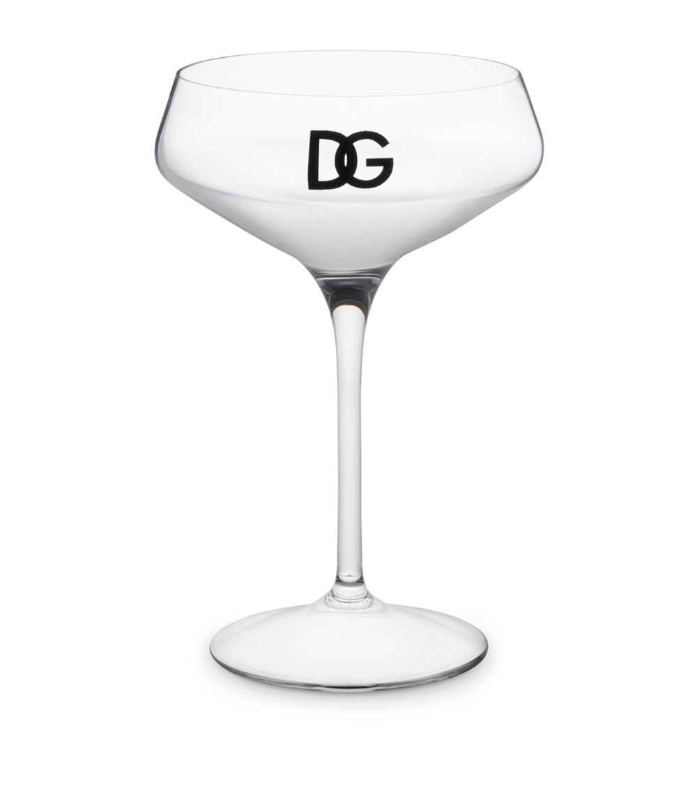  Dolce & Gabbana Casa Set Of 2 Dg Millennials Logo Martini Glasses