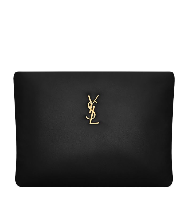 Saint Laurent Saint Laurent Large Lambskin Calypso Pouch