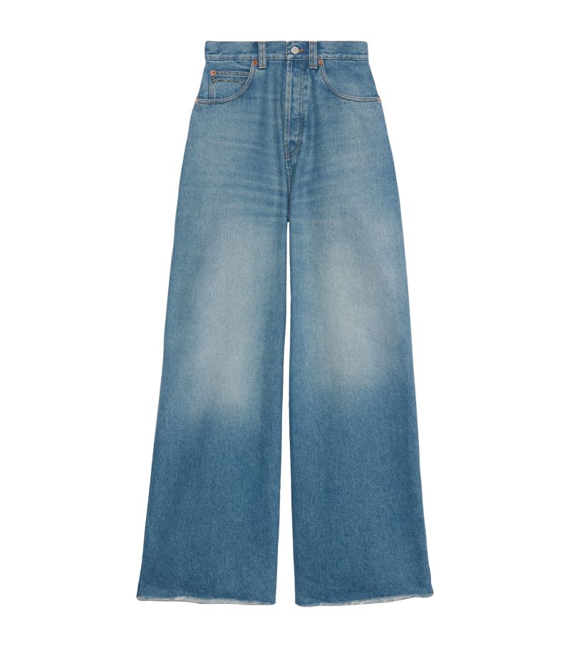 Gucci Gucci Horsebit-Detail Wide-Leg Jeans