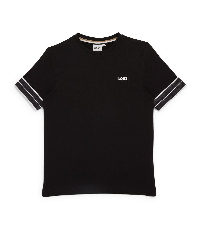 Boss Kidswear Boss Kidswear Woven-Trim Logo T-Shirt (4-16 Years)