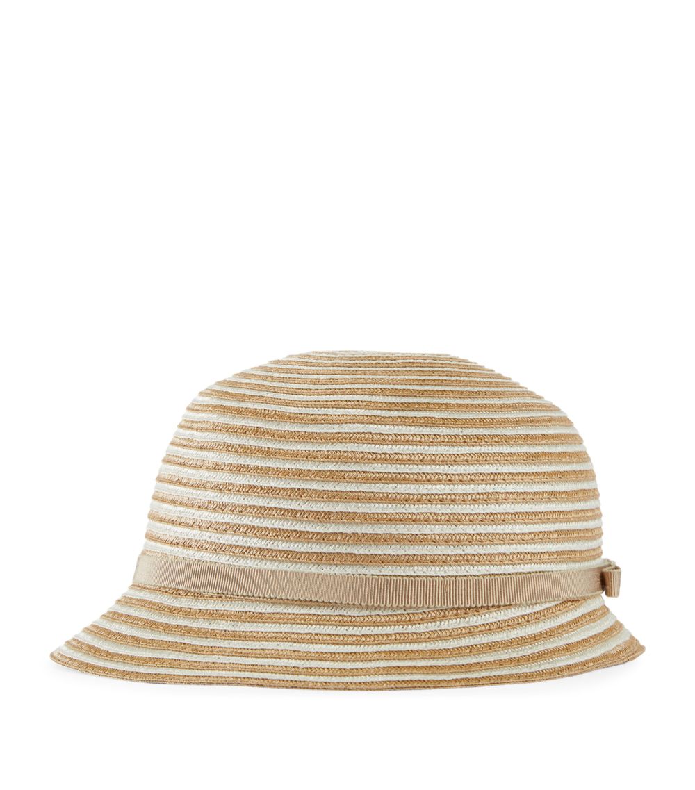 Gucci Gucci Kids Striped Straw Hat