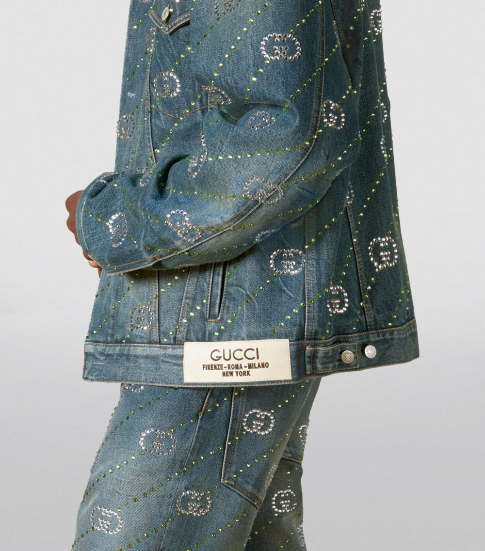 Gucci Gucci Crystal Embellished Denim Jacket
