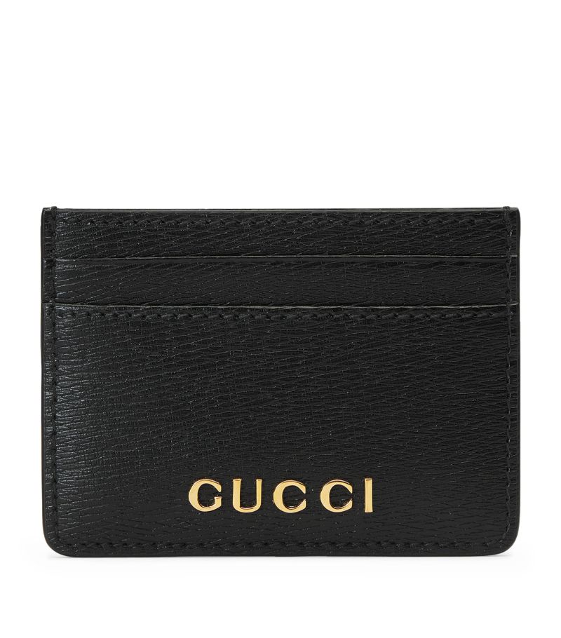 Gucci Gucci Leather Letter Script Card Holder