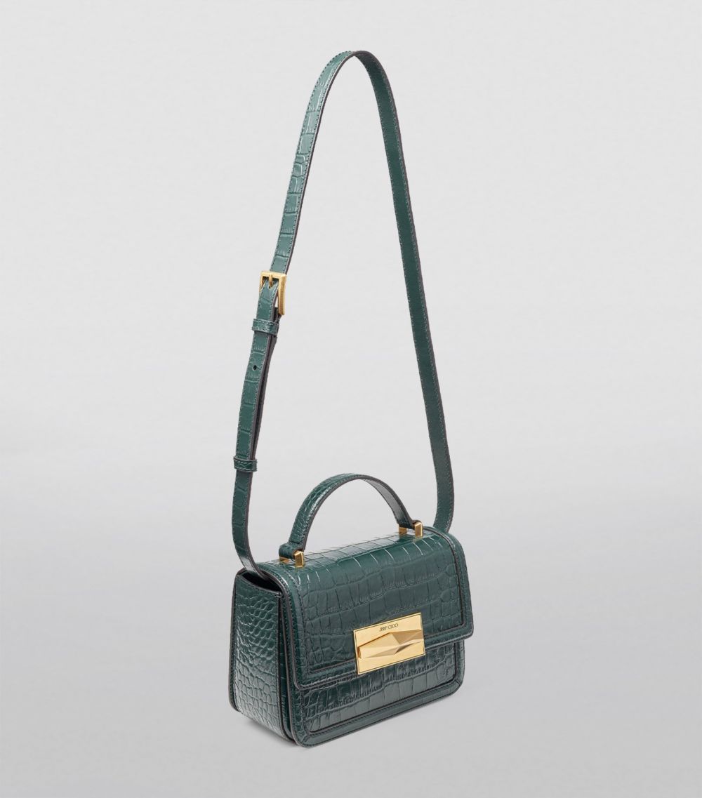 Jimmy Choo Jimmy Choo Croc-Effect Diamond Top-Handle Bag