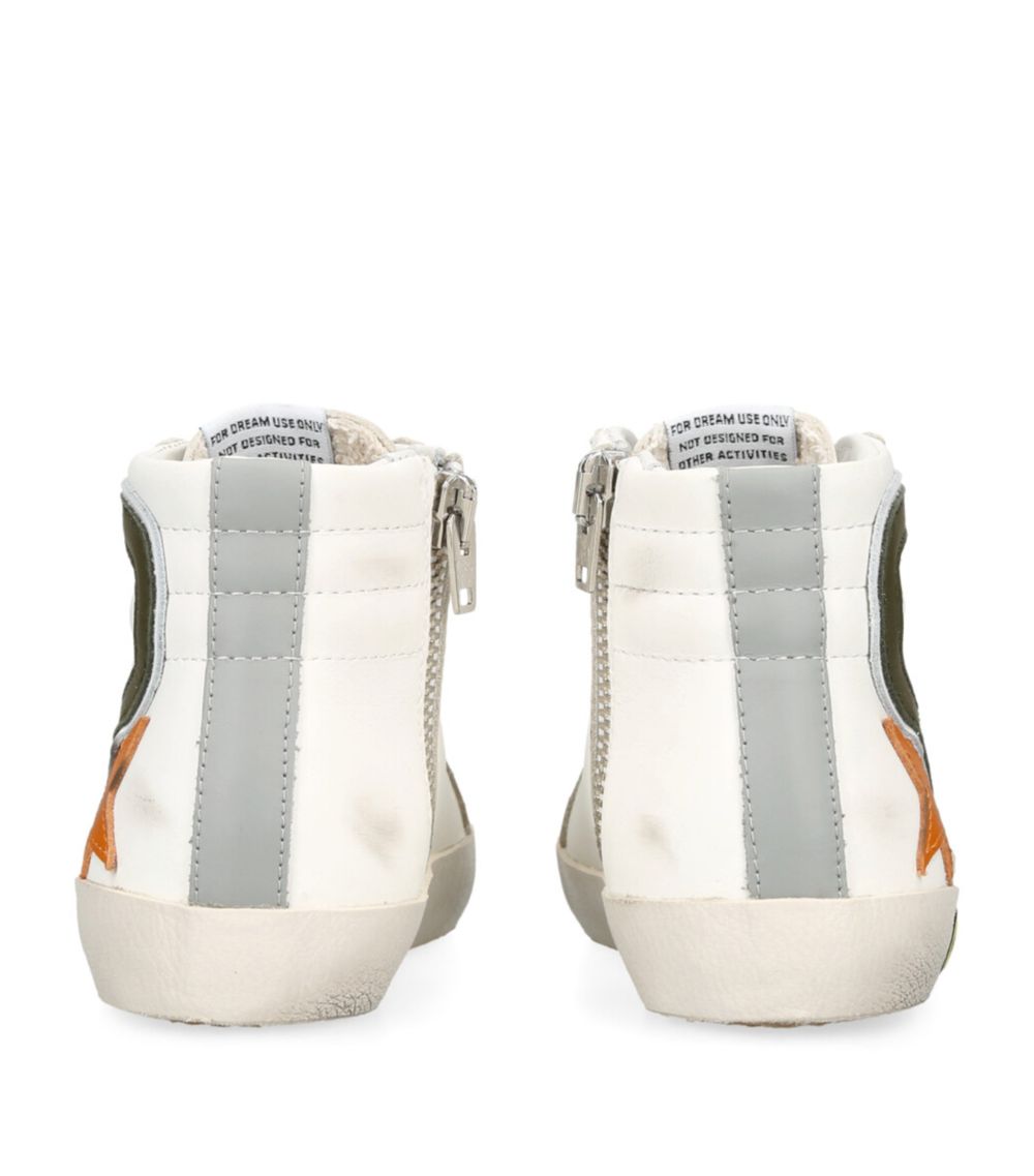 Golden Goose Golden Goose Leather Slide High-Top Sneakers