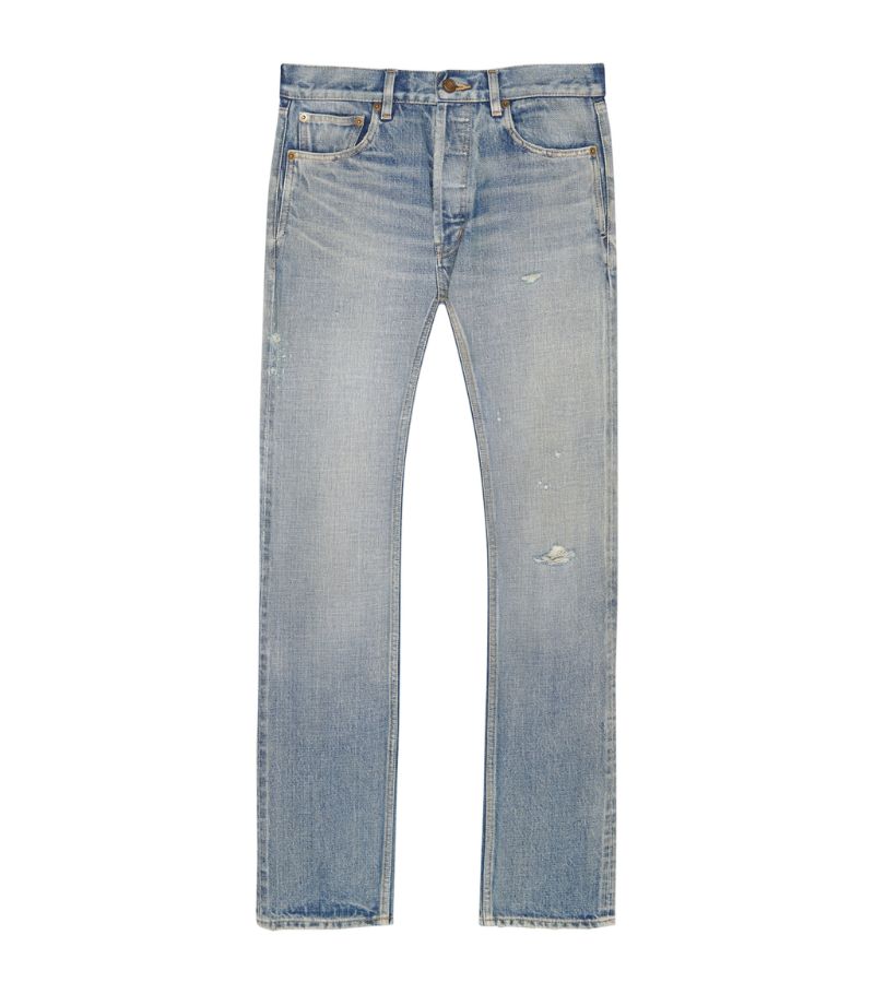 Saint Laurent Saint Laurent Distressed Slim Jeans