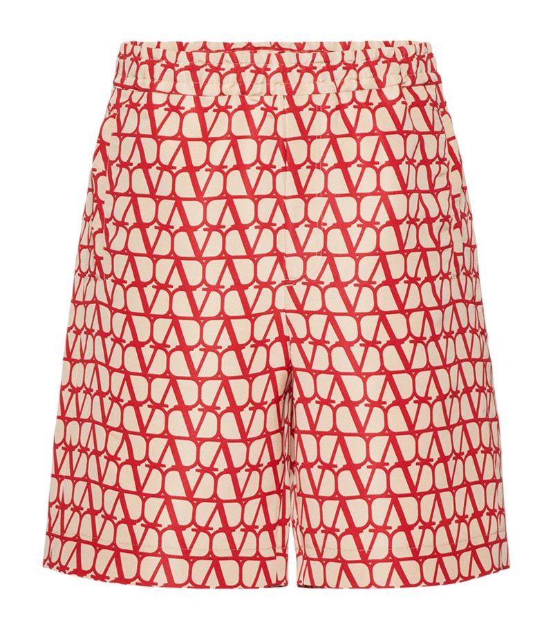 VALENTINO GARAVANI Valentino Garavani Silk Monogram Bermuda Shorts