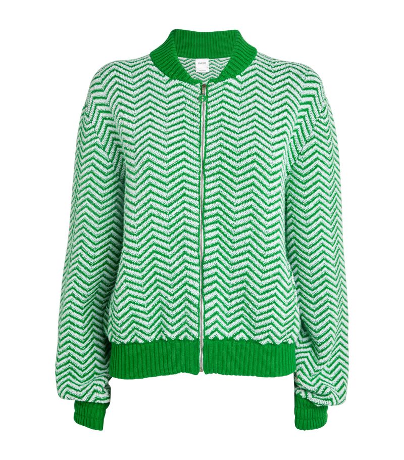 Barrie Barrie Cashmere-Blend Chevron Bomber Jacket