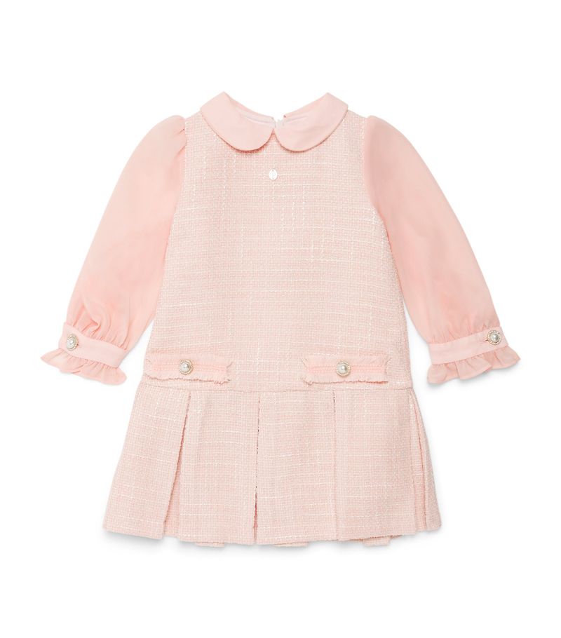 Patachou Patachou Tweed Chiffon-Sleeve Dress (2-4 Years)