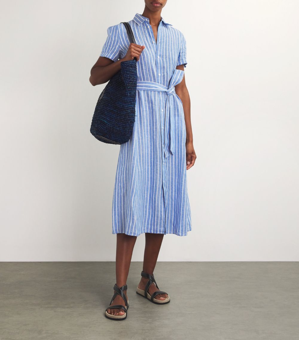 Polo Ralph Lauren Polo Ralph Lauren Linen Belted Striped Shirt Dress