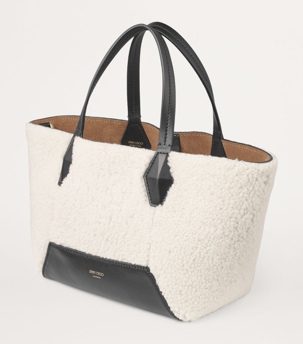 Jimmy Choo Jimmy Choo Diamond Small Shearling Tote Bag