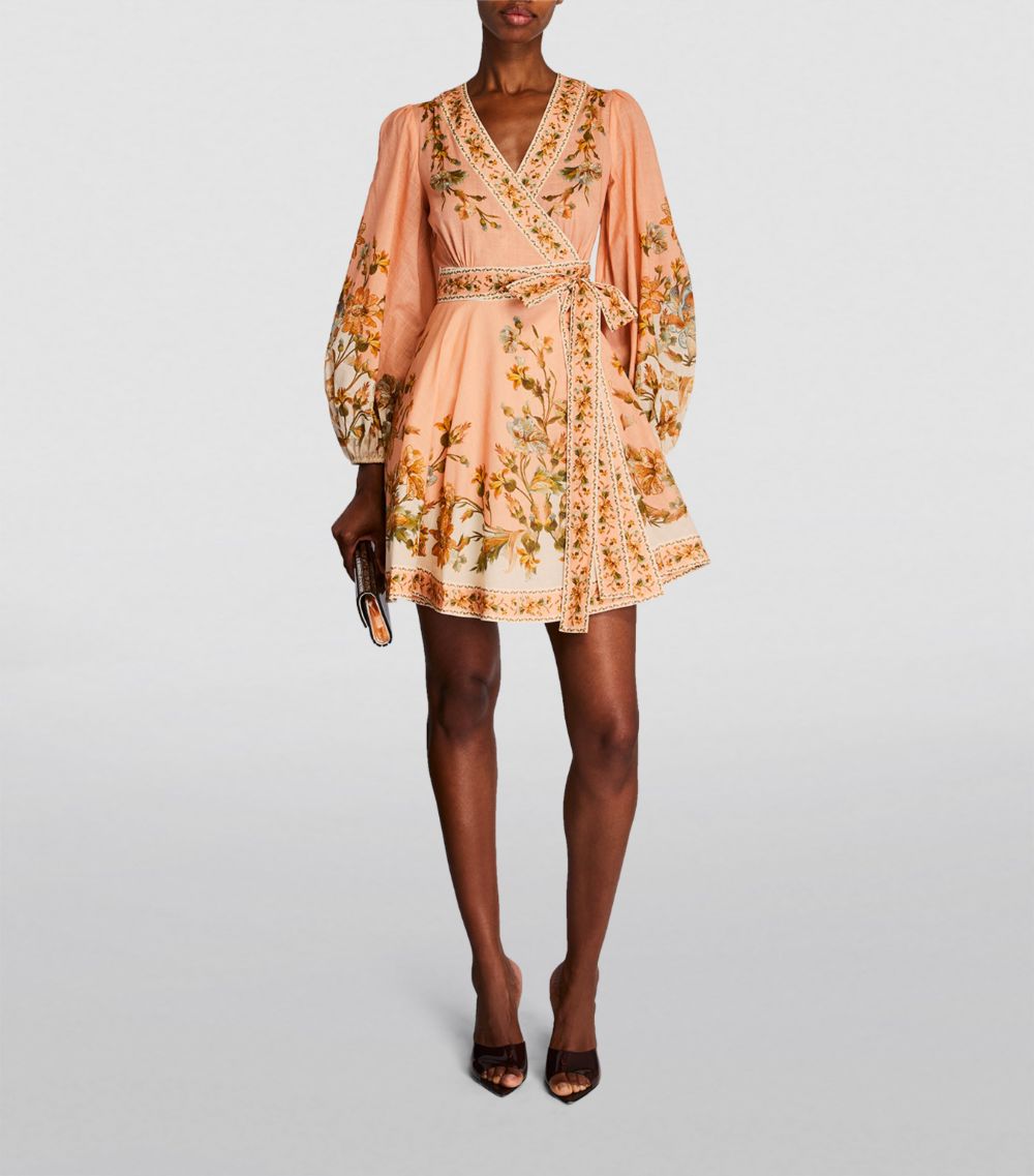 Zimmermann ZIMMERMANN Cotton Chintz Wrap Mini Dress