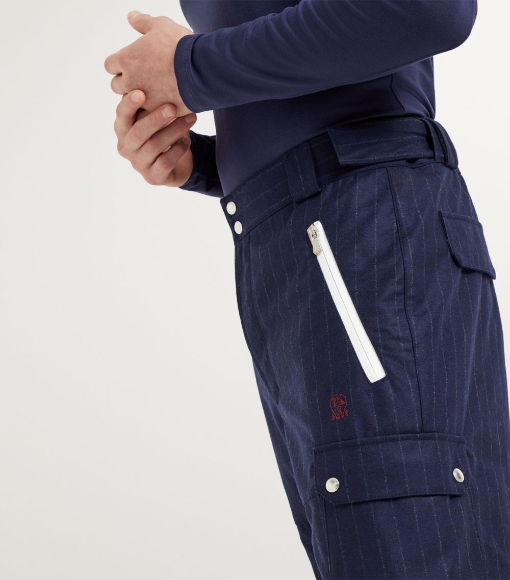 Brunello Cucinelli Brunello Cucinelli Virgin Wool Chalk Stripe Padded Trousers