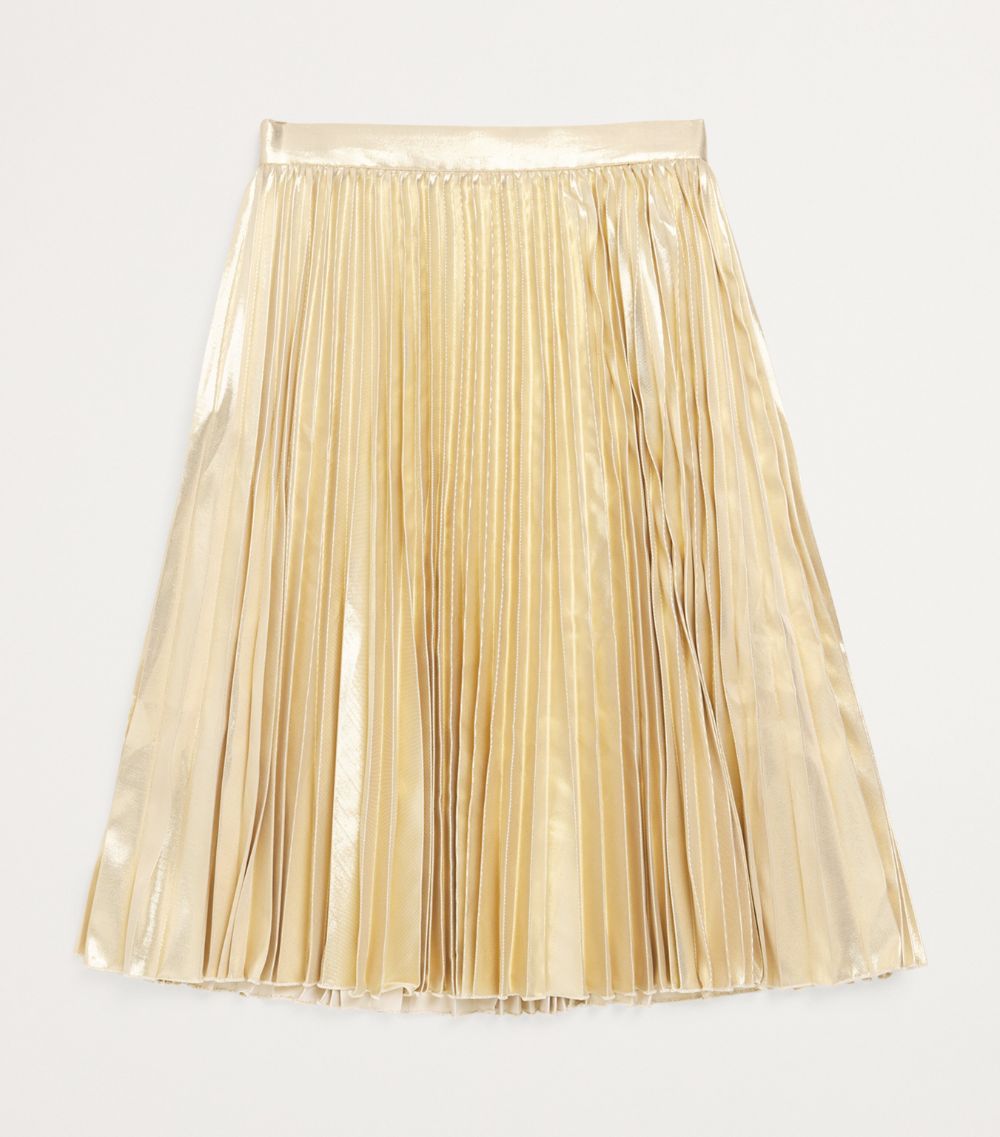 Young Versace Versace Kids Medusa Pleated Lamé Skirt (4-14 Years)