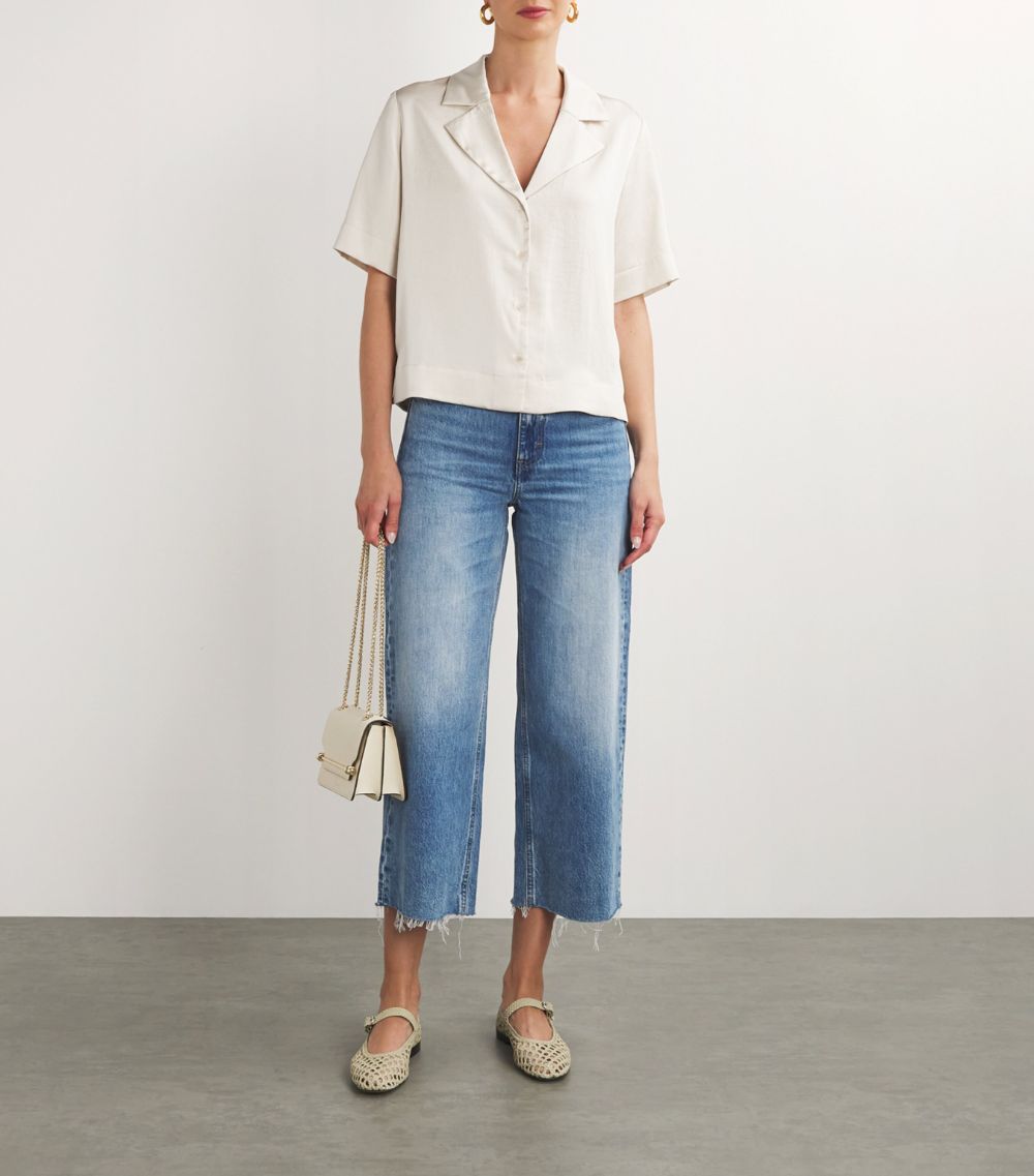 Me+Em Me+Em Frayed-Hem Cropped Jeans