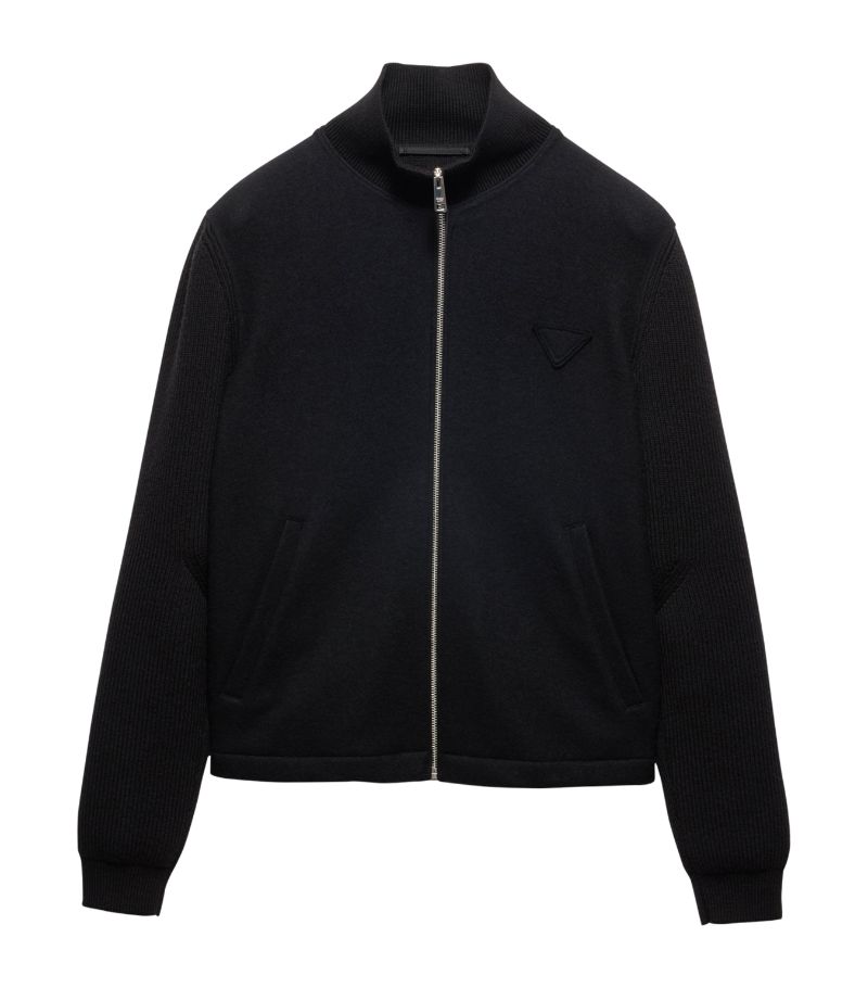 Prada Prada Wool-Cashmere Bomber Jacket