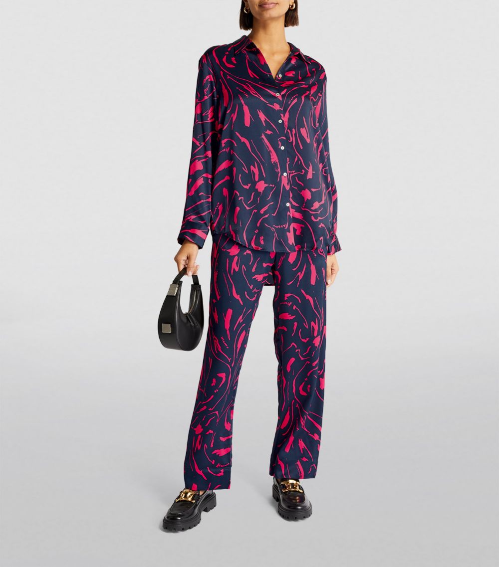 Asceno Asceno Silk Patterned London Pyjama Shirt