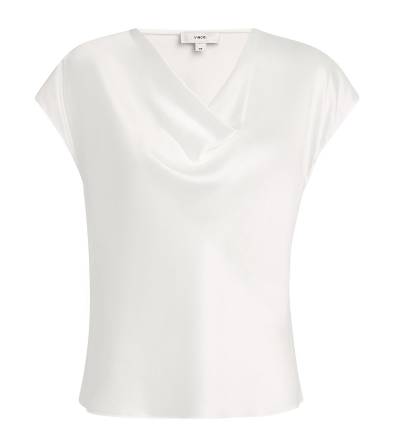 Vince Vince Silk Cowl-Neck Blouse