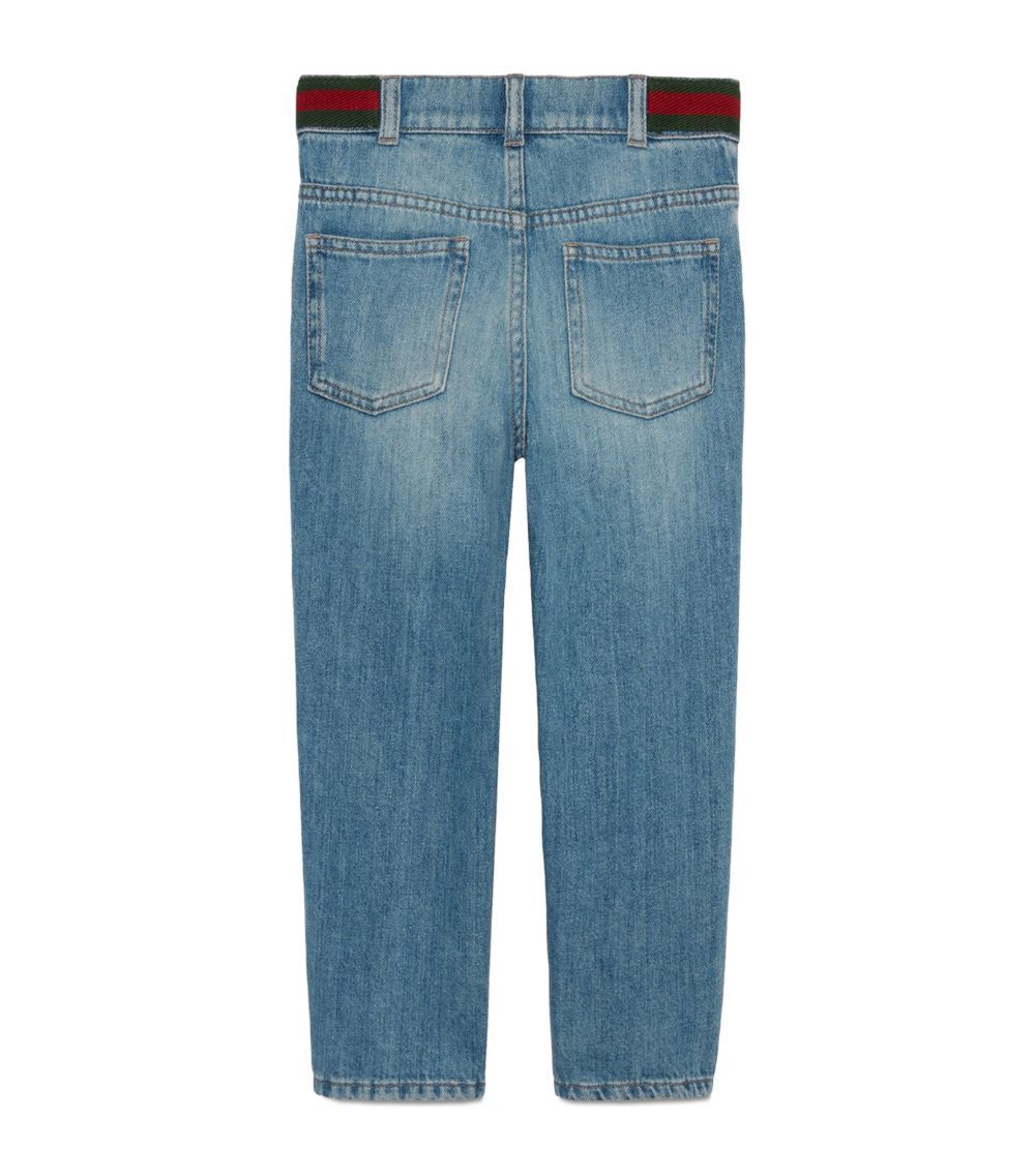 Gucci Gucci Kids Web Stripe Jeans (4-12 Years)