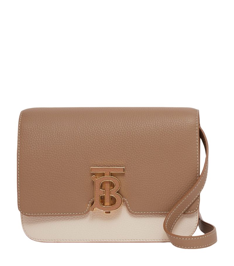 Burberry Burberry Small Two-Tone Leather TB Bag