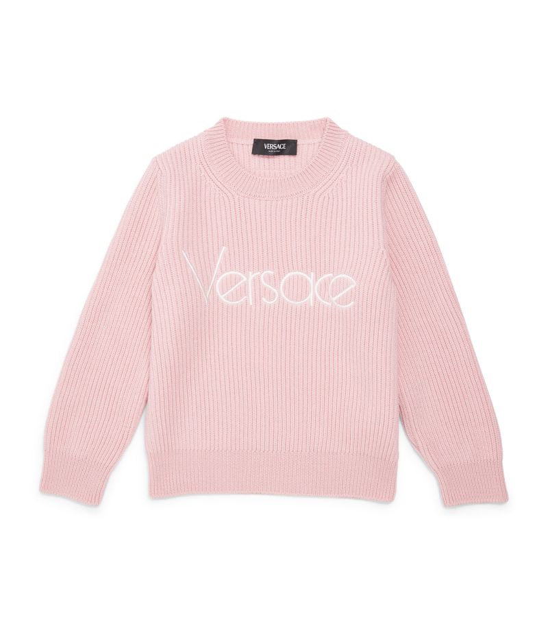 Young Versace Versace Kids Virgin Wool Logo Sweater (4-14 Years)