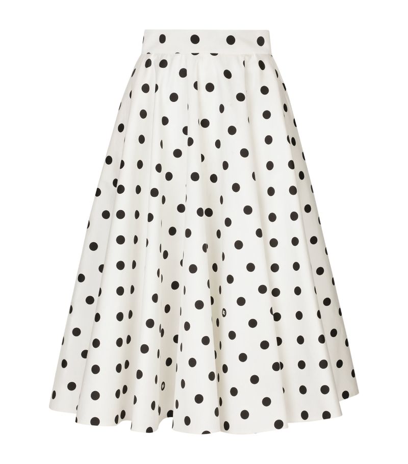 Dolce & Gabbana Dolce & Gabbana Polka-Dot Print Midi Skirt