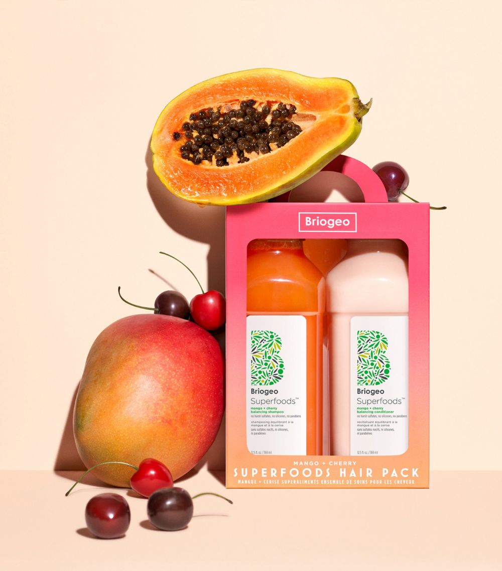 Briogeo Briogeo Superfoods Mango + Cherry Balancing Shampoo + Conditioner Duo For Oil Control (2X369Ml)