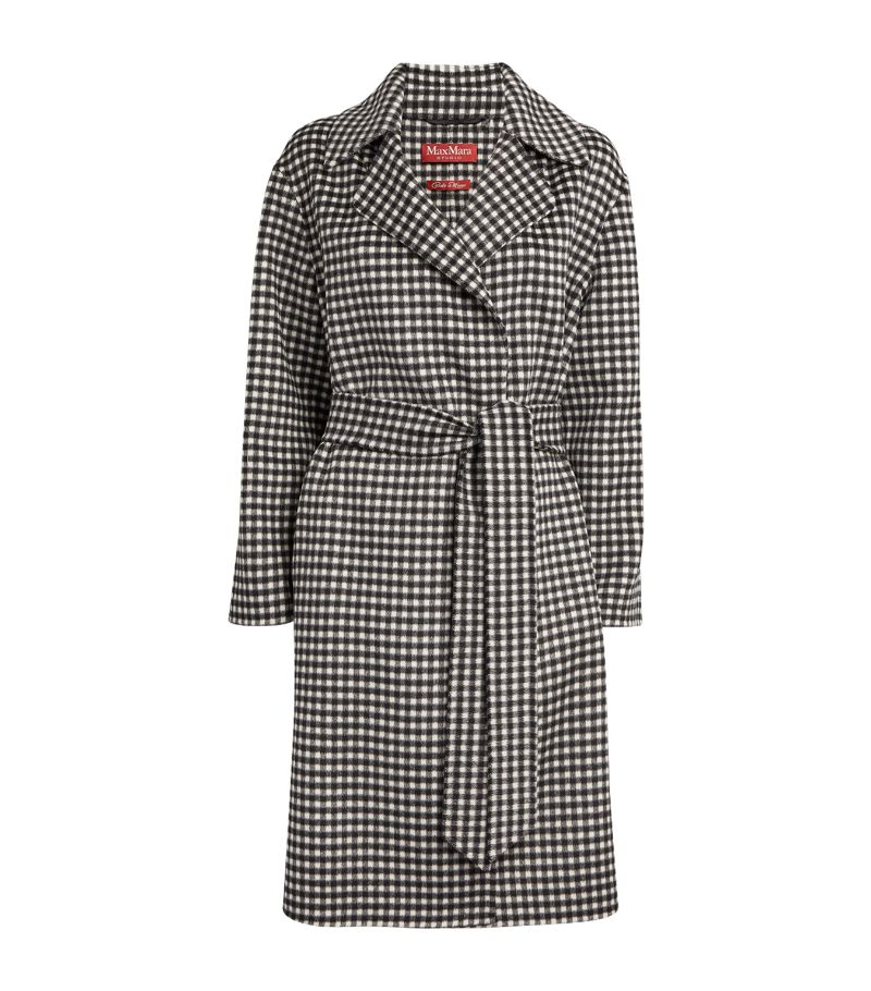 Max Mara Max Mara Virgin Wool Check Print Coat