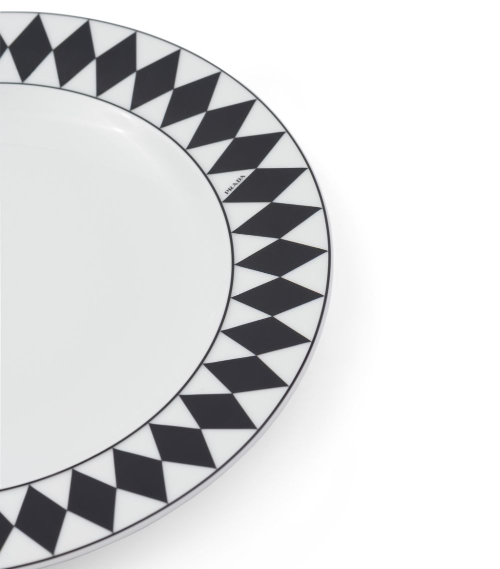 Prada Prada Set of 2 Chequerboard Dinner Plates (25cm)